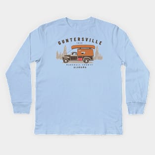 Lake Guntersville • Marshall County • Vintage Kids Long Sleeve T-Shirt